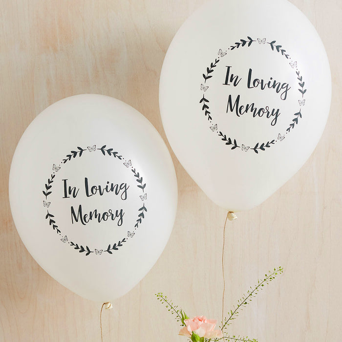 &#39;In Loving Memory&#39; Balloons