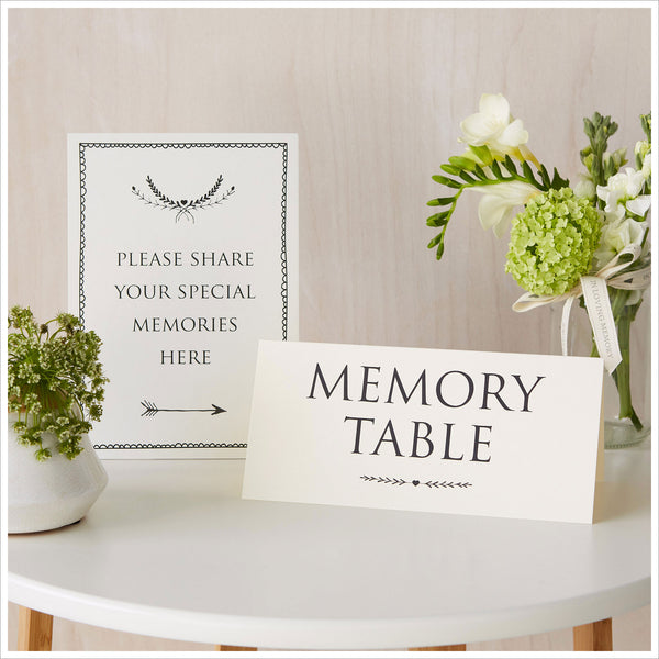 A4 Ivory Memory Book, 2 Signs & Pen Collection