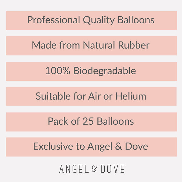 25 Pink 'Forever In Our Hearts' Biodegradable Funeral Balloons