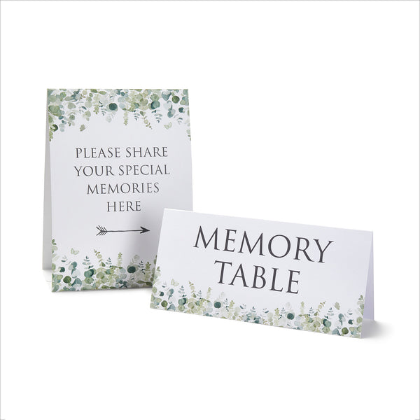 Eucalyptus Funeral Memory Table Collection