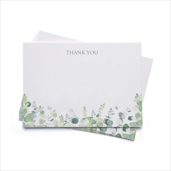 10 Eucalyptus Thank You Cards & Envelopes