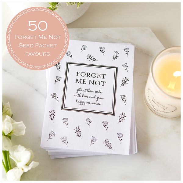 Funeral Memory Table Collection for up to 50 Guests (includes 50 Seed Favours) in Memory Box