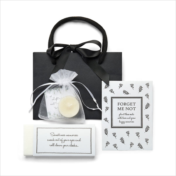 Filled Funeral Favour Gift Bag - Seeds, Candle & Tissues