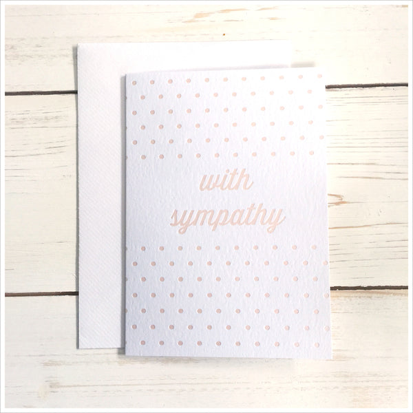 With Sympathy Embossed Card