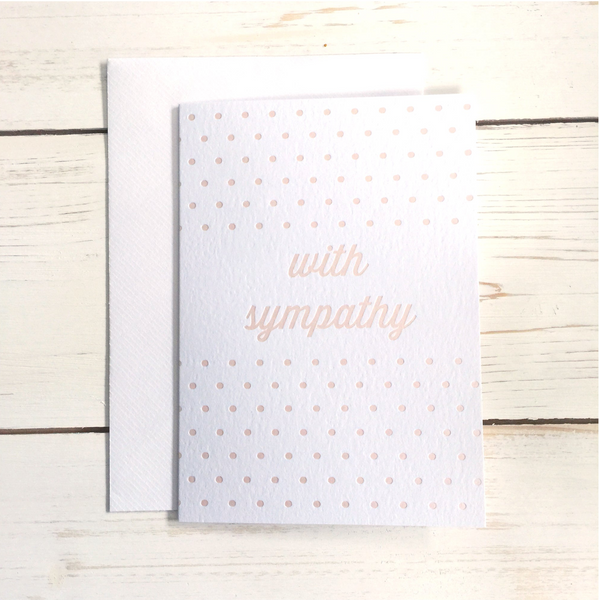 With Sympathy Embossed Card