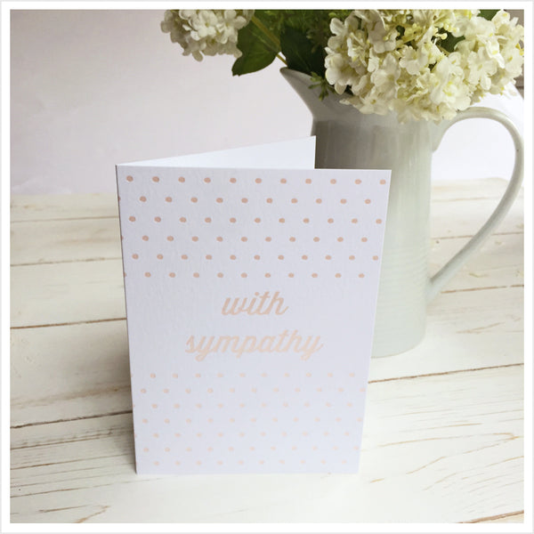 With Sympathy Embossed Card