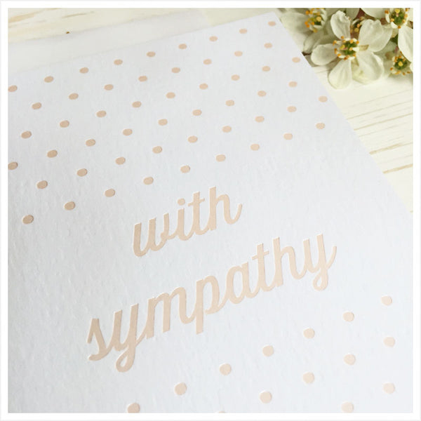 With Sympathy Embossed Card