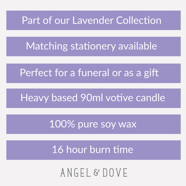 Lavender In Loving Memory 90ml Votive Candle