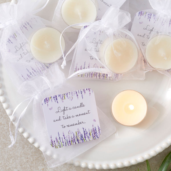 Lavender Tealight Funeral Favours