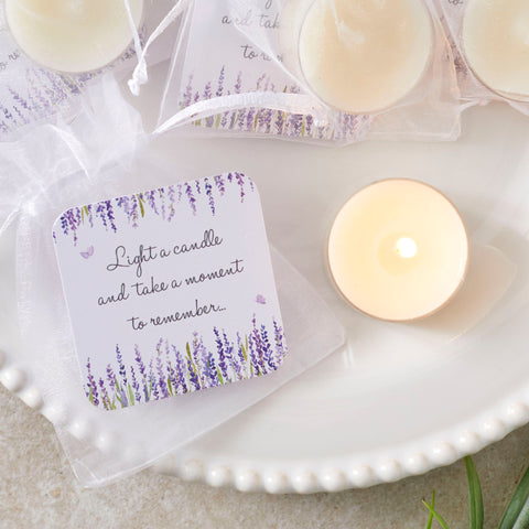 Lavender Tealight Funeral Favours