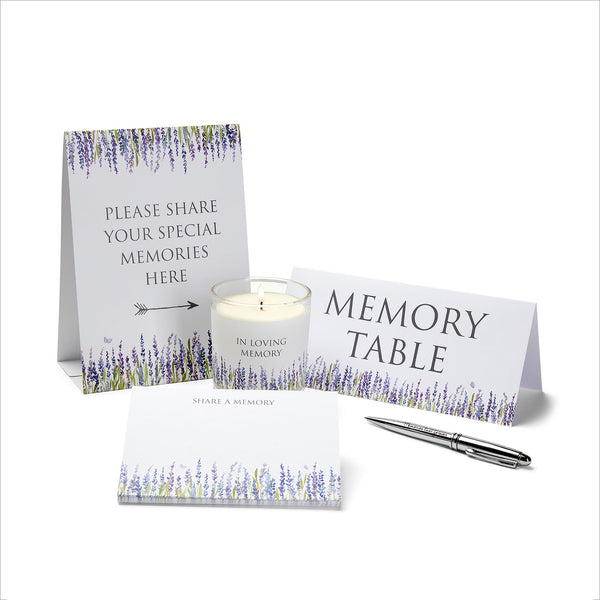 Lavender Funeral Memory Table Collection