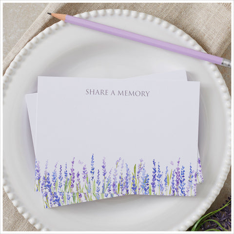 25 Lavender Funeral Remembrance Cards