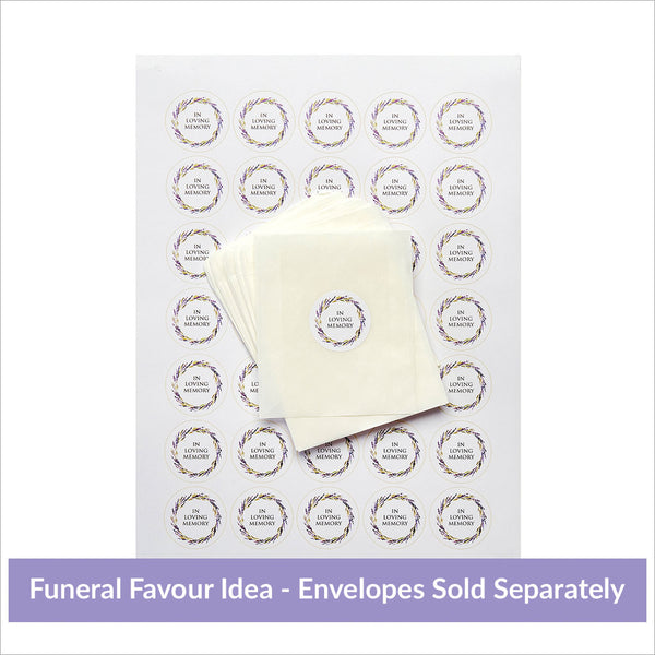 35 Lavender In Loving Memory Stickers