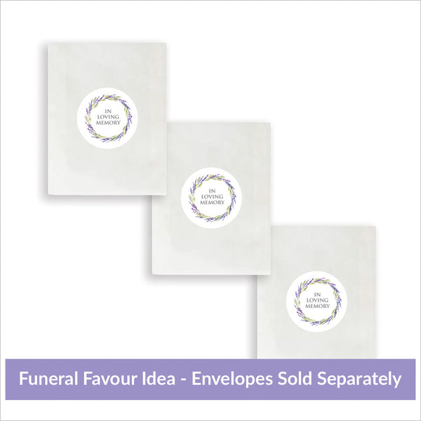 35 Lavender In Loving Memory Stickers