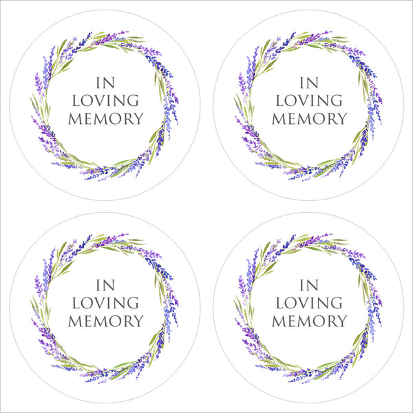 35 Lavender Funeral Favour Envelopes & Stickers