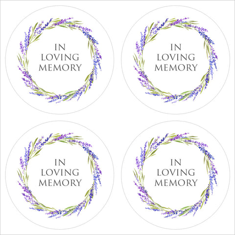 35 Lavender In Loving Memory Stickers