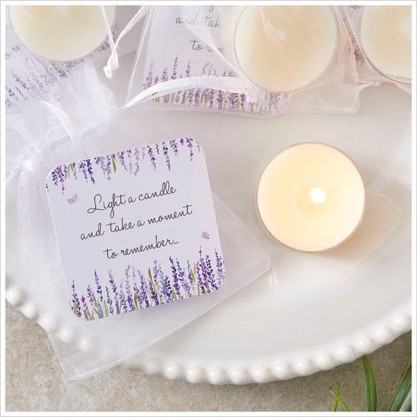 Lavender Tealight Funeral Favours