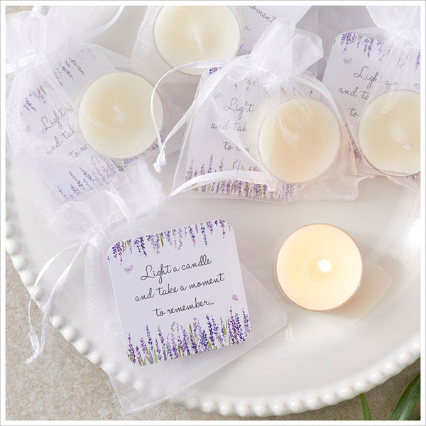 Lavender Tealight Funeral Favours