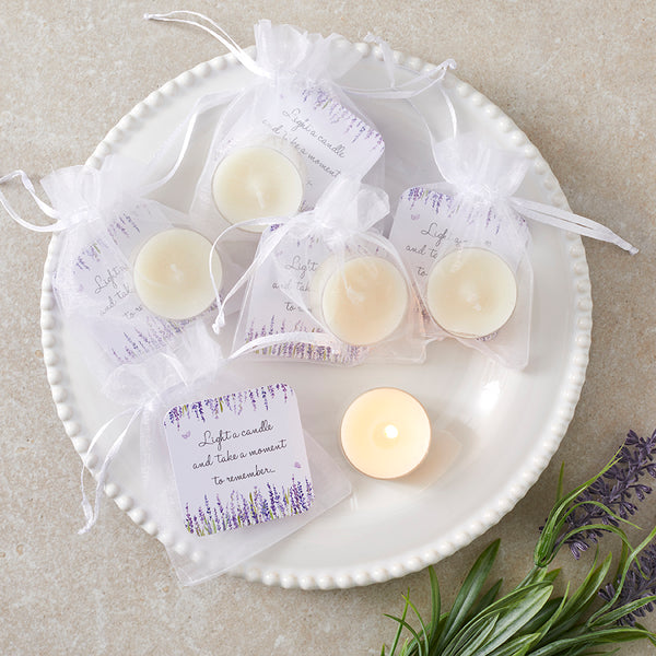 Lavender Tealight Funeral Favours