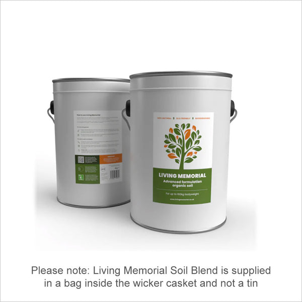 Willow Urn & Soil Blend Collection - for Planting a Memorial Tree with Ashes - Angel & Dove