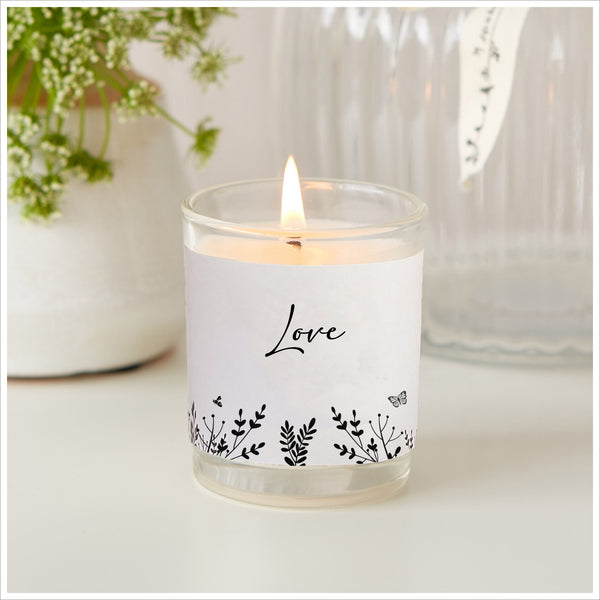 ‘Sending Peace & Love’ Votive Candles Sympathy Gift with Luxury Gift Bag