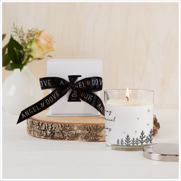 'Remembering Someone Special at Christmas' Gift Boxed 300ml Candle with Silver Lid