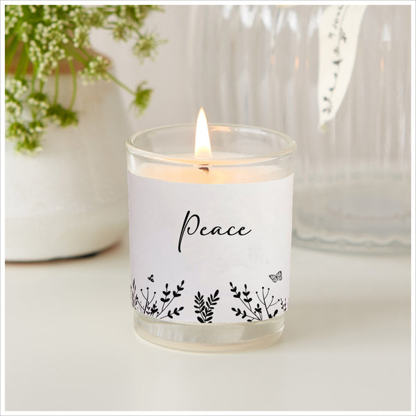 ‘Sending Peace & Love’ Votive Candles Sympathy Gift with Luxury Gift Bag