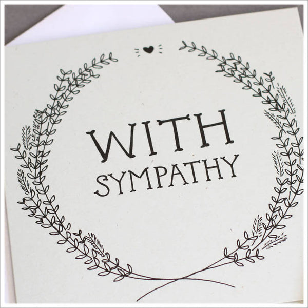 Wreath & Heart Sympathy Card