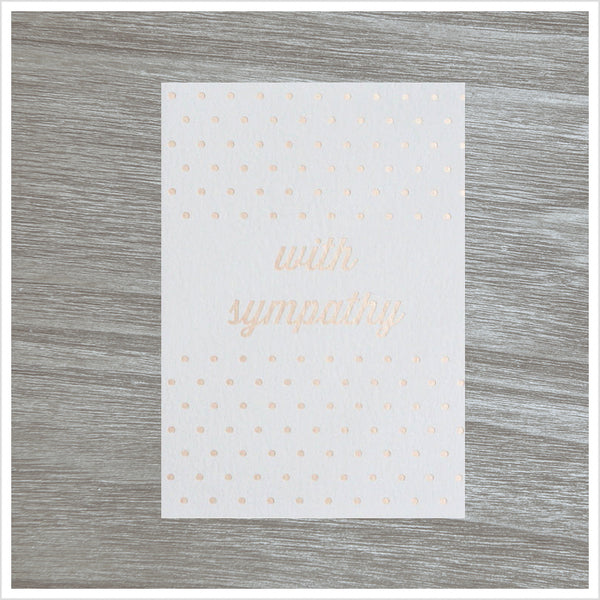 With Sympathy Embossed Card